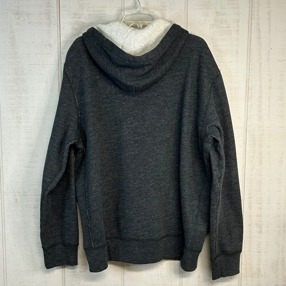 Polo Ralph Lauren Mens Full Zip Hoodie Sweatshirt XL Fleece Lined Pony Logo Grey